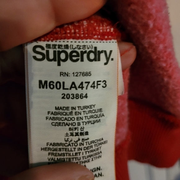 Superdry Red Performance Jacket with Blue Accents - Picture 10 of 15
